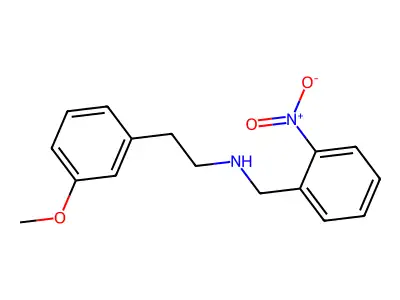 2-(3-methoxyphenyl)-N-(2-nitrobenzyl)ethanamine structure