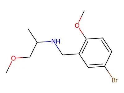 N-[(5-bromo-2-methoxyphenyl)methyl]-1-methoxypropan-2-amine structure