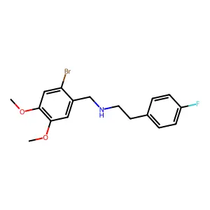 N-(2-bromo-4,5-dimethoxybenzyl)-2-(4-fluorophenyl)ethanamine structure