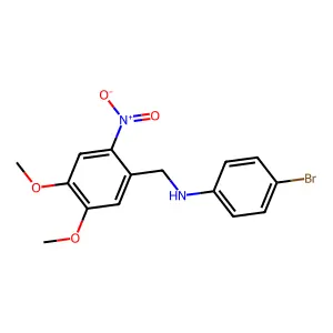 4-bromo-N-(4,5-dimethoxy-2-nitrobenzyl)aniline structure