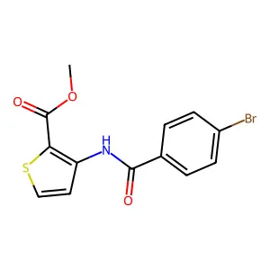 Methyl 3-[(4-bromobenzoyl)amino]thiophene-2-carboxylate structure