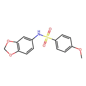 N-(1,3-benzodioxol-5-yl)-4-methoxybenzenesulfonamide structure