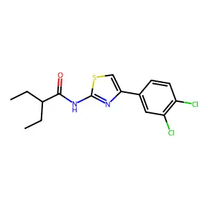 N-[4-(3,4-dichlorophenyl)-1,3-thiazol-2-yl]-2-ethylbutanamide structure