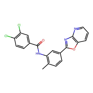 3,4-dichloro-N-[2-methyl-5-([1,3]oxazolo[4,5-b]pyridin-2-yl)phenyl]benzamide structure