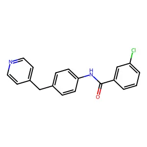 3-chloro-N-[4-(pyridin-4-ylmethyl)phenyl]benzamide structure