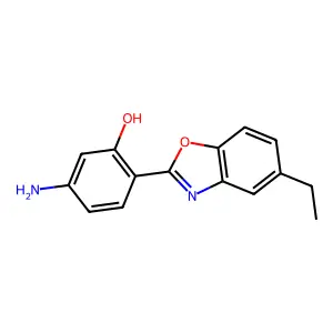 5-Amino-2-(5-ethyl-benzooxazol-2-yl)-phenol structure