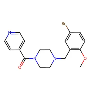 [4-[(5-Bromo-2-methoxyphenyl)methyl]piperazin-1-yl]-pyridin-4-ylmethanone structure