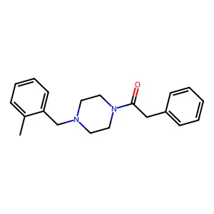 1-[4-[(2-Methylphenyl)methyl]piperazin-1-yl]-2-phenylethanone structure