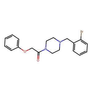 1-[4-[(2-Bromophenyl)methyl]piperazin-1-yl]-2-phenoxyethanone structure