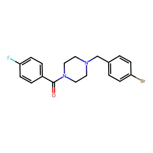 [4-(4-Bromobenzyl)piperazin-1-yl](4-fluorophenyl)methanone structure