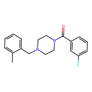 (3-Fluorophenyl)-[4-[(2-methylphenyl)methyl]piperazin-1-yl]methanone structure