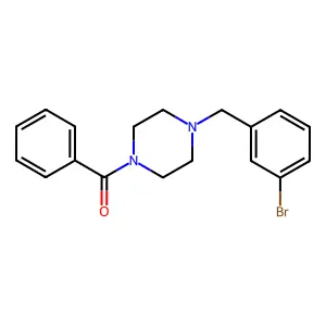 [4-[(3-Bromophenyl)methyl]piperazin-1-yl]-phenylmethanone structure
