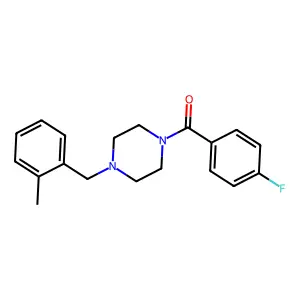 (4-Fluorophenyl)-[4-[(2-methylphenyl)methyl]piperazin-1-yl]methanone structure