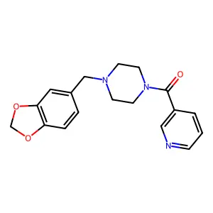 1-(1,3-Benzodioxol-5-ylmethyl)-4-(3-pyridinylcarbonyl)piperazine structure