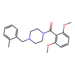 (2,6-Dimethoxyphenyl)-[4-[(2-methylphenyl)methyl]piperazin-1-yl]methanone structure