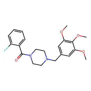 (2-Fluorophenyl)-[4-[(3,4,5-trimethoxyphenyl)methyl]piperazin-1-yl]methanone structure