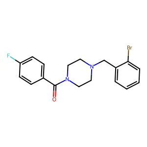 1-(2-Bromobenzyl)-4-(4-fluorobenzoyl)piperazine structure