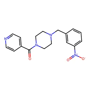 [4-[(3-Nitrophenyl)methyl]piperazin-1-yl]-pyridin-4-ylmethanone structure