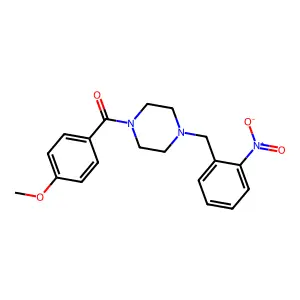 (4-Methoxyphenyl)-[4-[(2-nitrophenyl)methyl]piperazin-1-yl]methanone structure