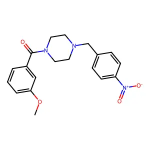 (3-Methoxyphenyl)-[4-[(4-nitrophenyl)methyl]piperazin-1-yl]methanone structure