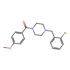 [4-[(2-Bromophenyl)methyl]piperazin-1-yl]-(4-methoxyphenyl)methanone structure
