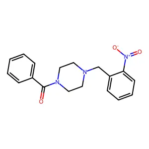[4-(2-Nitrobenzyl)piperazin-1-yl](phenyl)methanone structure