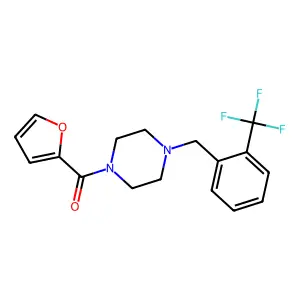 Furan-2-yl-[4-[[2-(trifluoromethyl)phenyl]methyl]piperazin-1-yl]methanone structure