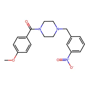 1-(4-Methoxybenzoyl)-4-(3-nitrobenzyl)piperazine structure