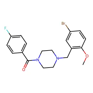 [4-[(5-Bromo-2-methoxyphenyl)methyl]piperazin-1-yl]-(4-fluorophenyl)methanone structure