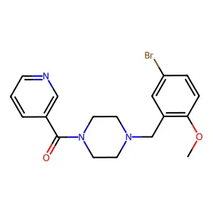 [4-[(5-Bromo-2-methoxyphenyl)methyl]piperazin-1-yl]-pyridin-3-ylmethanone structure