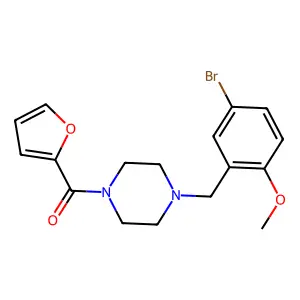 [4-[(5-Bromo-2-methoxyphenyl)methyl]piperazin-1-yl]-(furan-2-yl)methanone structure