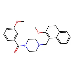 [4-[(2-Methoxynaphthalen-1-yl)methyl]piperazin-1-yl]-(3-methoxyphenyl)methanone structure