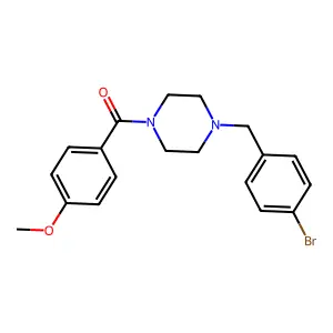 [4-[(4-Bromophenyl)methyl]piperazin-1-yl]-(4-methoxyphenyl)methanone structure