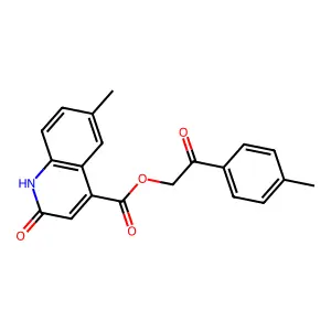 2-(4-Methylphenyl)-2-oxoethyl 2-hydroxy-6-methyl-4-quinolinecarboxylate structure
