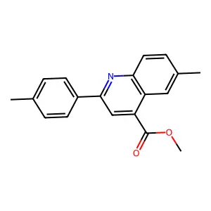 Methyl 6-methyl-2-(4-methylphenyl)quinoline-4-carboxylate structure