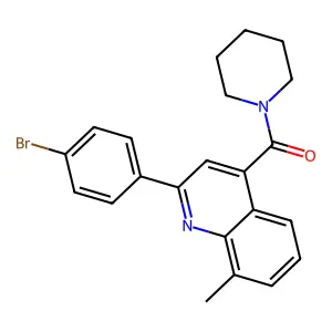 [2-(4-Bromophenyl)-8-methylquinolin-4-yl]-piperidin-1-ylmethanone structure