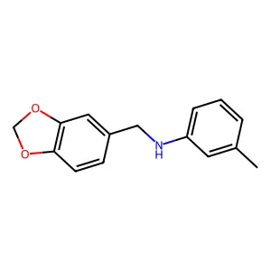 N-(1,3-benzodioxol-5-ylmethyl)-3-methylaniline structure