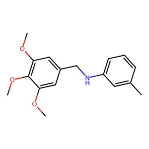 3-methyl-N-[(3,4,5-trimethoxyphenyl)methyl]aniline structure