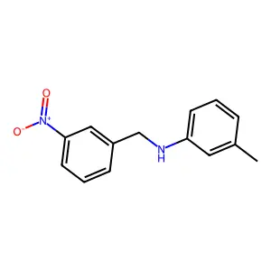 3-methyl-N-[(3-nitrophenyl)methyl]aniline structure
