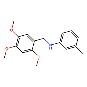 3-methyl-N-[(2,4,5-trimethoxyphenyl)methyl]aniline structure