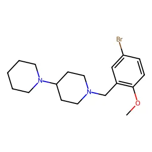1-[(5-Bromo-2-methoxyphenyl)methyl]-4-piperidin-1-ylpiperidine structure
