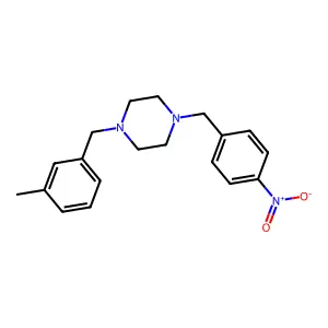 1-[(3-Methylphenyl)methyl]-4-[(4-nitrophenyl)methyl]piperazine structure
