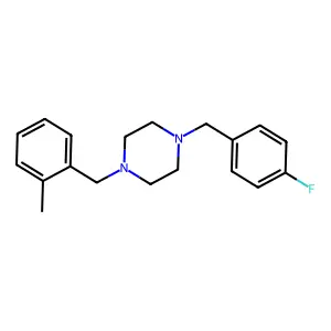 1-(4-Fluorobenzyl)-4-(2-methylbenzyl)piperazine structure