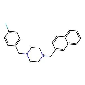 1-(4-Fluorobenzyl)-4-(naphthalen-2-ylmethyl)piperazine structure