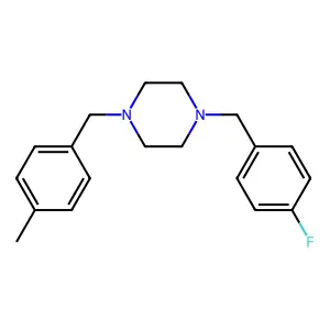 1-(4-Fluorobenzyl)-4-(4-methylbenzyl)piperazine structure