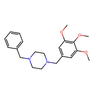 1-Benzyl-4-[(3,4,5-trimethoxyphenyl)methyl]piperazine structure