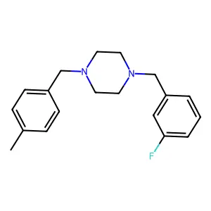 1-(3-Fluorobenzyl)-4-(4-methylbenzyl)piperazine structure