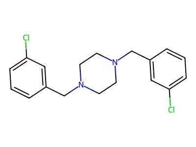 1,4-Bis(3-chlorobenzyl)piperazine structure