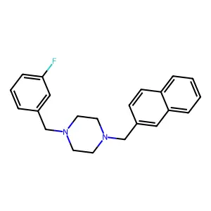 1-(3-Fluorobenzyl)-4-(naphthalen-2-ylmethyl)piperazine structure