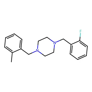 1-[(2-Fluorophenyl)methyl]-4-[(2-methylphenyl)methyl]piperazine structure